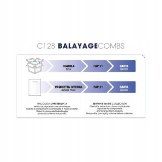 C128 LABOR BALAYAGE GRZEBIENIE ZESTAW 5 SZT