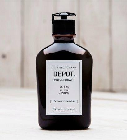 Depot NO. 104 Silver - szampon do włosów siwych i rozjaśnianych dla mężczyzn, 250ml Depot NO. 104 Silver - szampon do włosów siwych i rozjaśnianych dla mężczyzn, 250ml