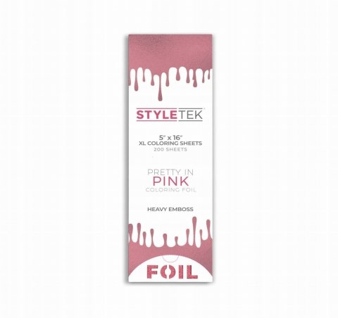 STYLETEK Folia ryflowana długa xl paski kolor różowy