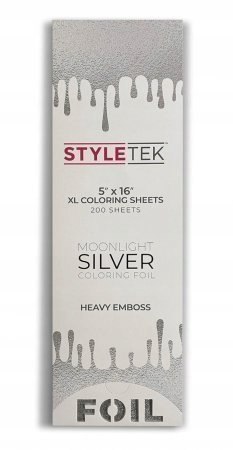 STYLETEK Folia ryflowana długa xl paski kolor srebrny STYLETEK Folia ryflowana długa xl paski kolor srebrny