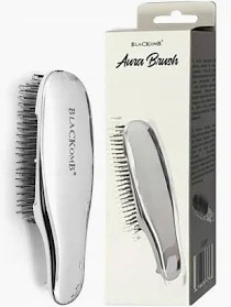 Blackomb Aura Brush, Szczotka Trychologiczna do Masażu i Mycia Skóry Głowy, Srebna - DS381