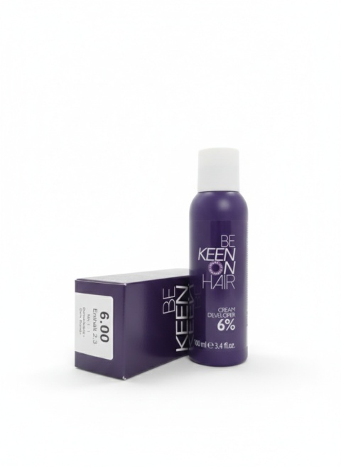 KEEN 6.00 kremowa farba do włosów 100 ML + Oksydant 6%