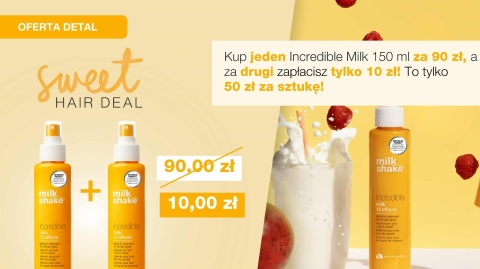 Milk shake incredible milk Odżywka do włosów BEZ SPŁUKIWANIA 12W1 ZESTAW 2x150ml Sweet Dea
