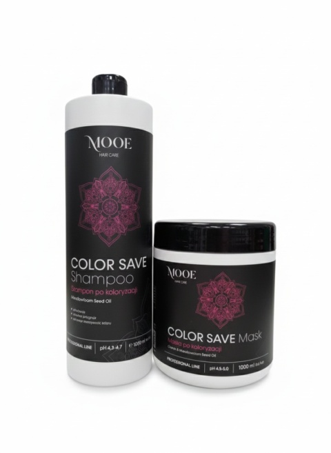 MOOE Zestaw HAIR CARE COLOR SAVE do włosów farbowanych SZAMPON 1000ML+ MASKA 1000ML