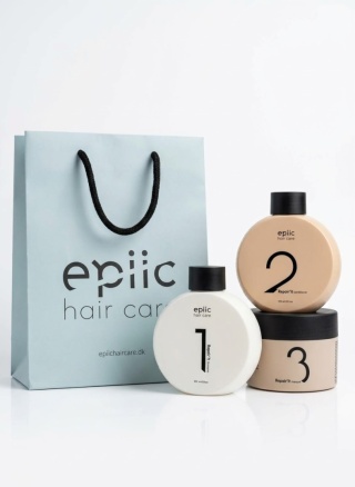 Epiic Zestaw Regenerująco-Nawilżający do włosów suchych i zniszczonych - Szampon 250ml + Odżywka 250ml + Maska 200ml